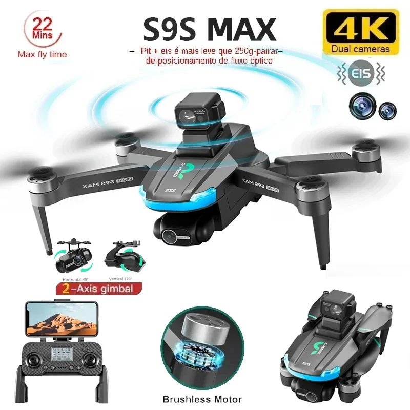 Drone Camera With Gimbal - Nouveau S9S MAX MINI Drone 4K