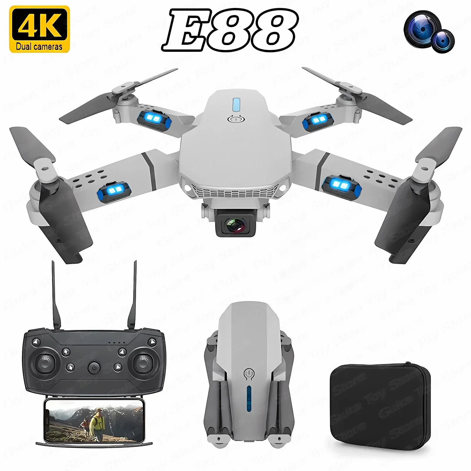 Drone Camera Hd - Drone E88 Pro WIFI FPV Grand