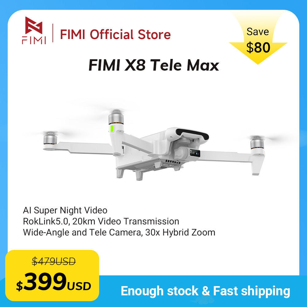 Nouveau drone FIMI X8 Tele Max - Drone Camera Wide Angle avis et prix
