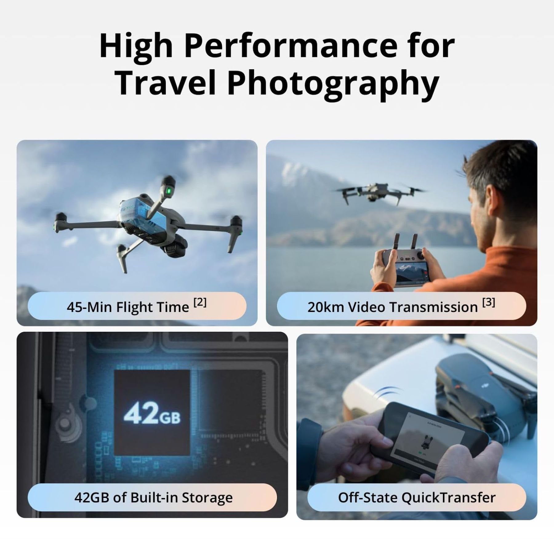 Drones DJI Air 3S (DJI RC-N3)  - Drone Camera Wide Angle avis et prix